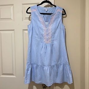Southern Tide Blue Seersucker Dress. Size Small